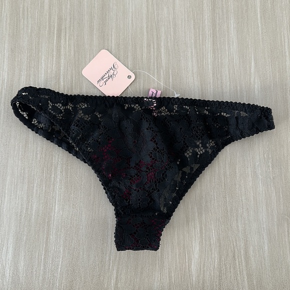 NWT Agent Provocateur Black and Red Lace Underwear Size 2 - Picture 3 of 4